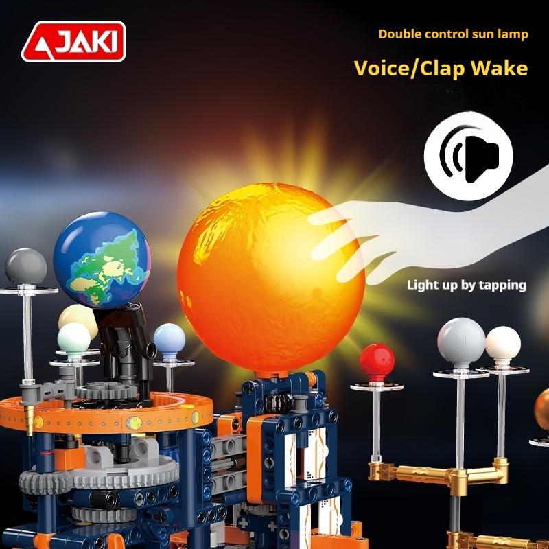 Ck008 Space Trend Play Dawn Solar System Planetarium Mechanical Model Assembly Building Block Toy Children'S Day Gift