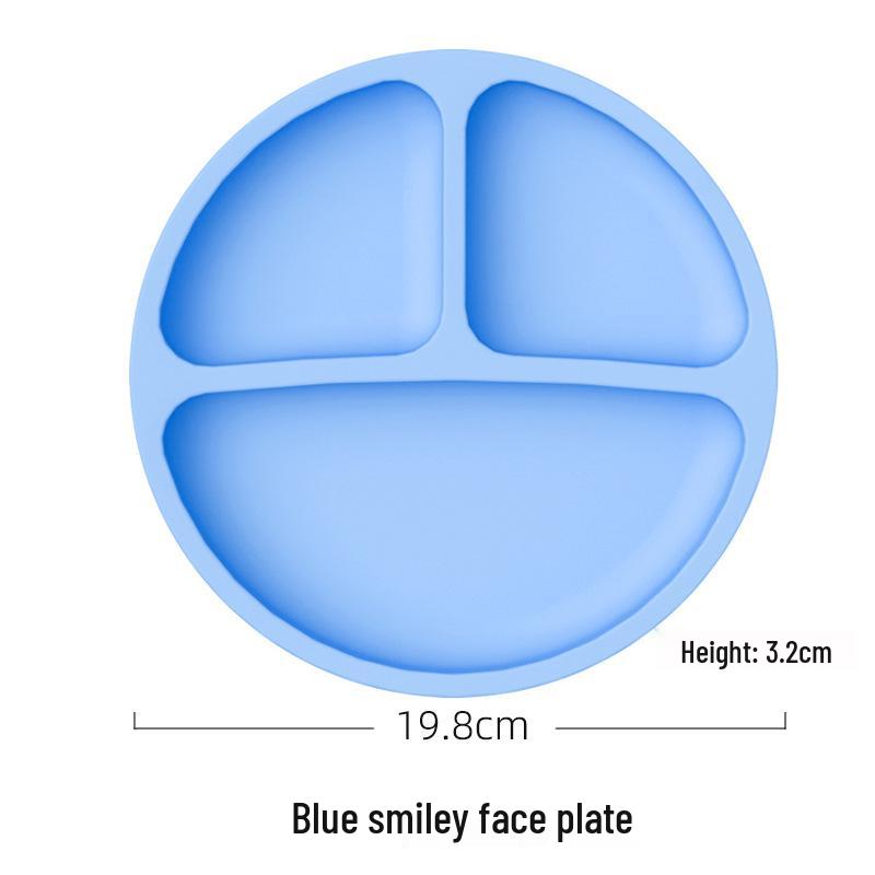 Silicone Suction Cup Placemat & Divided Plate Set for Babies & Toddlers - Includes Fork & Spoon, Food Grade & Heat Resistant.