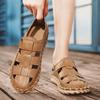 Summer Black/brown Slippers Mens Hot Sale Sandals Fashion Casual Sandals Beach Shoes Walking Sandalias Handmade Cool Flat Shoes