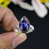 Amethyst Gemstone Handmade 925 Sterling Silver Jewelry Ring Size 10 KG-349