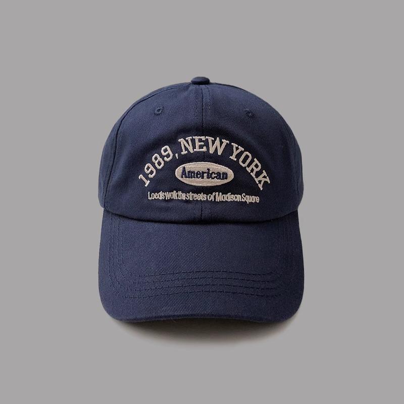Deep top big head circumference letter baseball cap women's versatile fashion embroidery sunscreen showing face small eaves sunshade cap