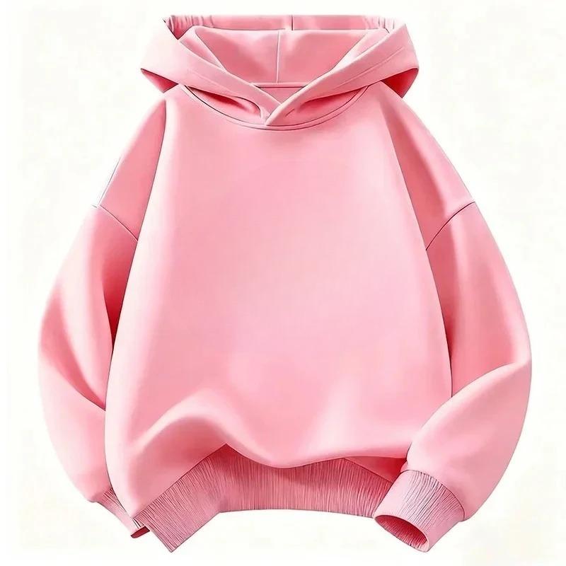 Klassischer Herbst-Winter Trendiger Bequemer Kinder-Kapuzenpullover. Frühlings-Kapuzenpullover für Jungen und Mädchen, lässig, einfarbig.