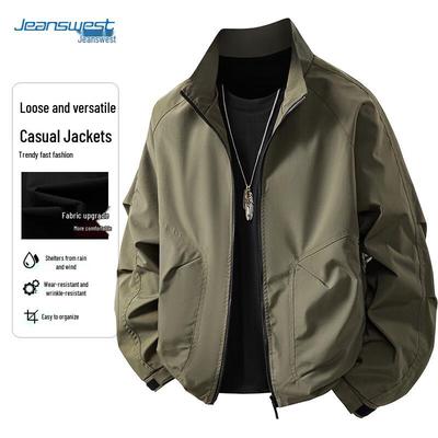 JEANSWEST Men's Stand-Collar Casual Jacket