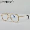 Vintage Steampunk Pilot Square Sunglasses Men  Luxury Brand Trendy Metal Frame Driving Sunglass For Male UV400 Punk Shades