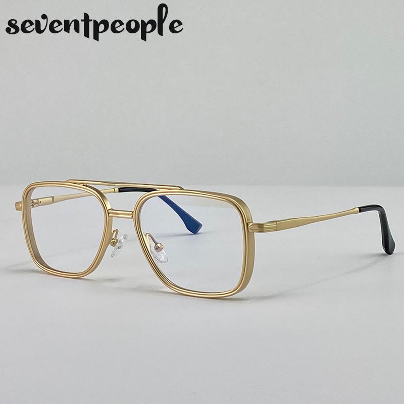 Vintage Steampunk Pilot Square Sunglasses Men Luxury Brand Trendy Metal Frame Driving Sunglass For Male UV400 Punk Shades