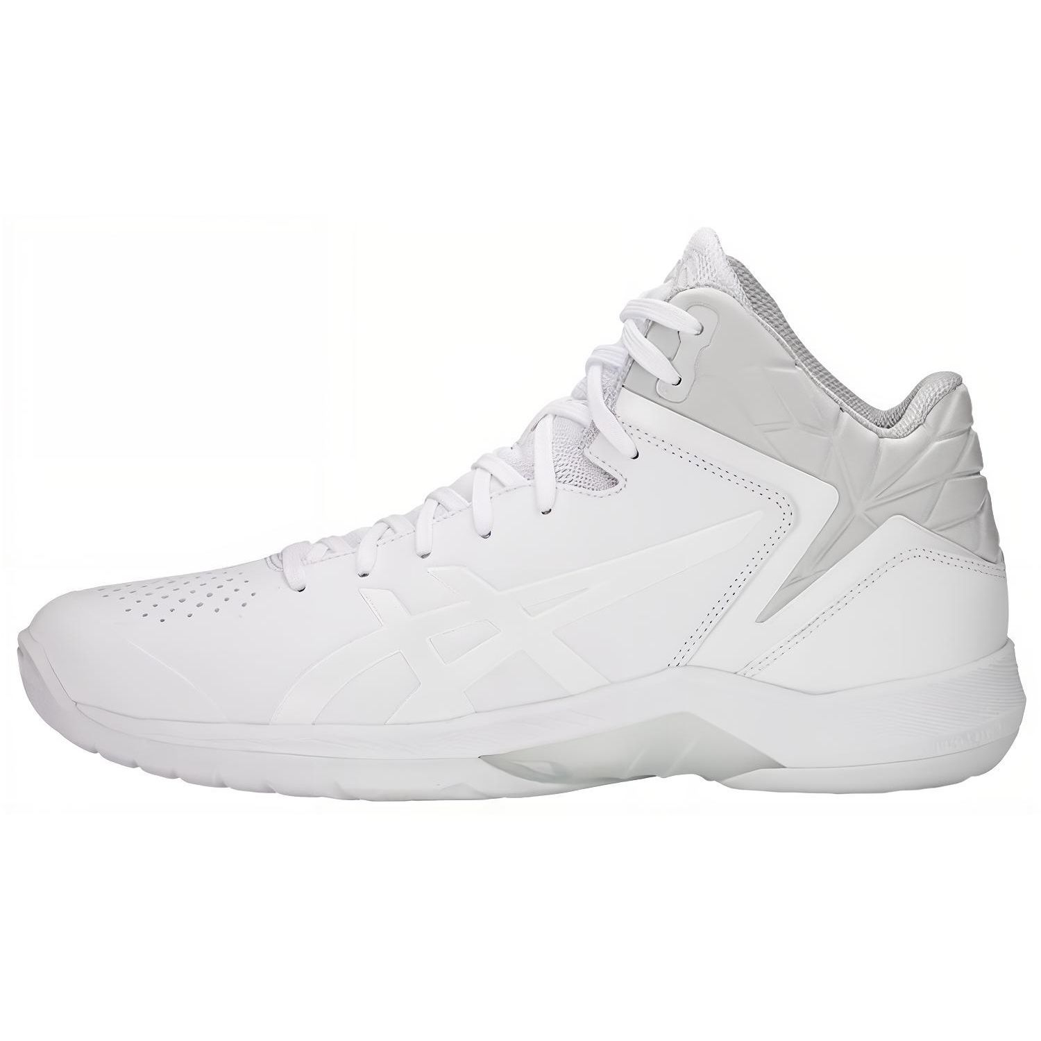 Asics Geltriforce 3 Round Toe Lace-Up Synthetic Leather Mid-Top Basketball Shoes Men Sneaker White 1061A006-100 39