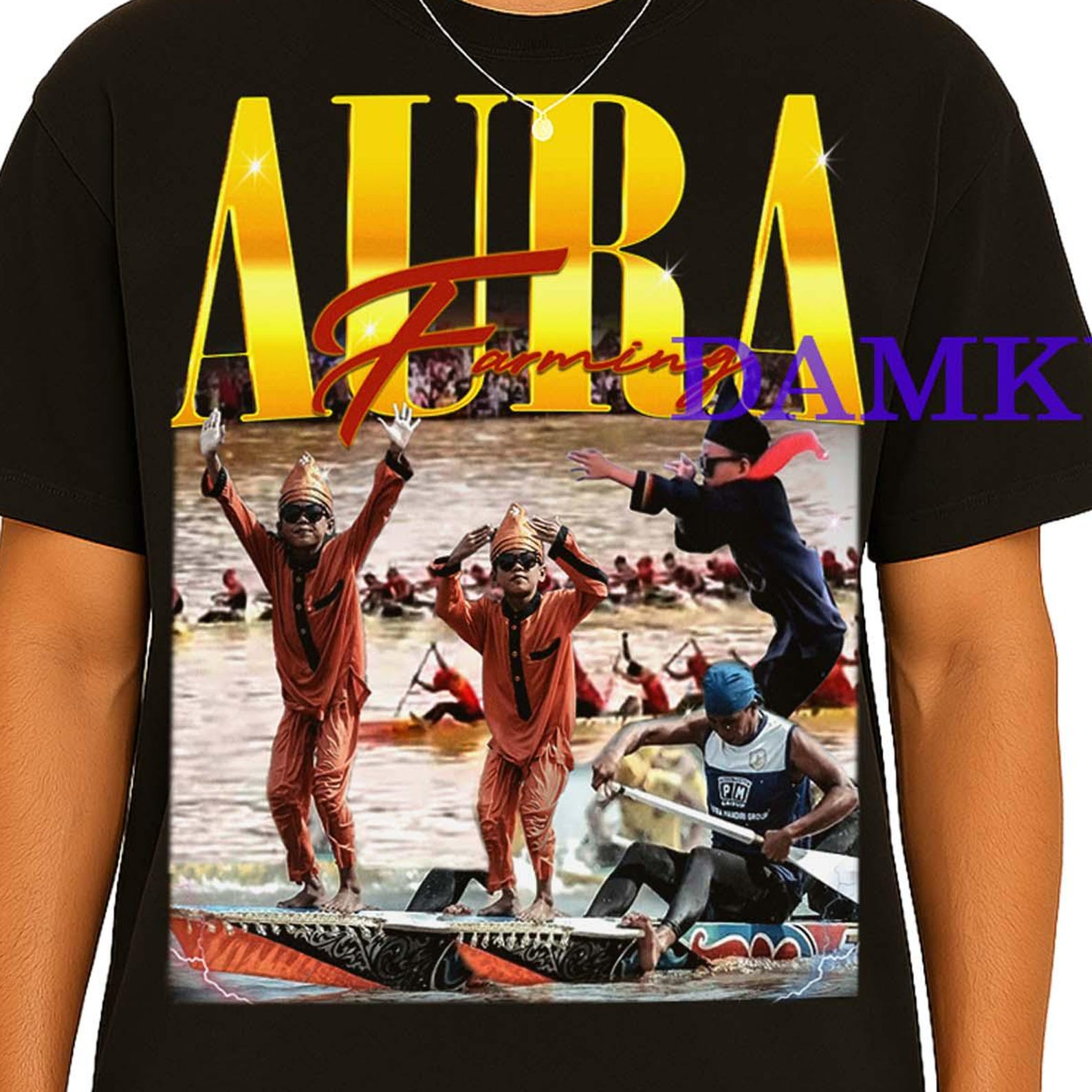 Aura Farming Kid Shirt, Indonesian Boat Racing Kid T-Shirt, Aura Farming Dance, The Reaper Kid Tee, Rayyan Arkan Dikha, Dika Aura King 2XL