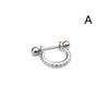 Fashion Bone Women U Type Zircon Lady Dangle Earring Stud Earrings Jewelry Drop Earrings