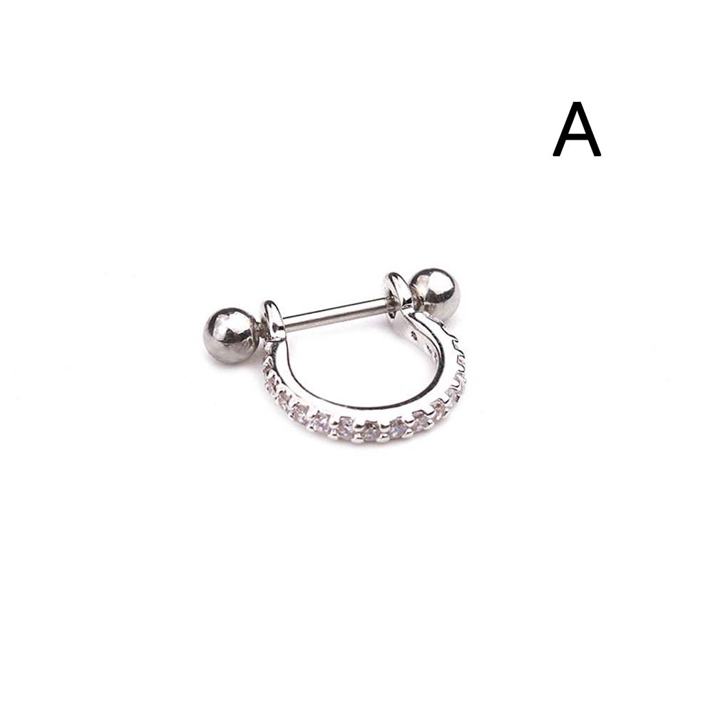 Fashion Bone Women U Type Zircon Lady Dangle Earring Stud Earrings Jewelry Drop Earrings
