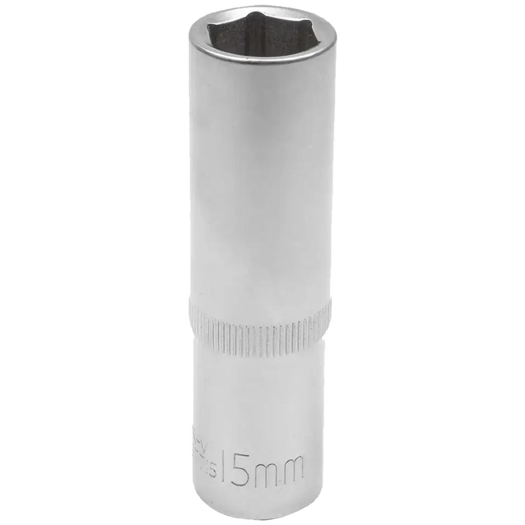 JCB Deep Socket 1/2" 15mm 6-point Cr-V Socket Wrench