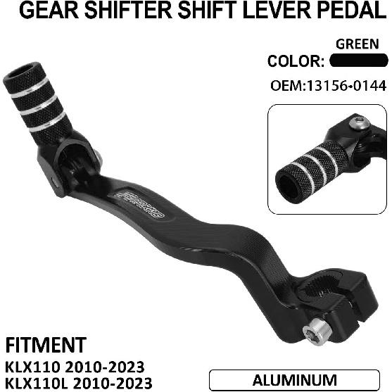 JFG RACING Motorcycle Gear Shifter Folding Shift Lever CNC For KLX 110 KLX110 KLX110L KLX110R 2010- Dirt Pit Bike Black