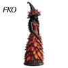 Indoor Fall Decorations Autumn Witch Figurine Statue, Resin Halloween Tabletop Decor, Seasonal Room Accessories Shelf Ornament for Mantel Fireplace