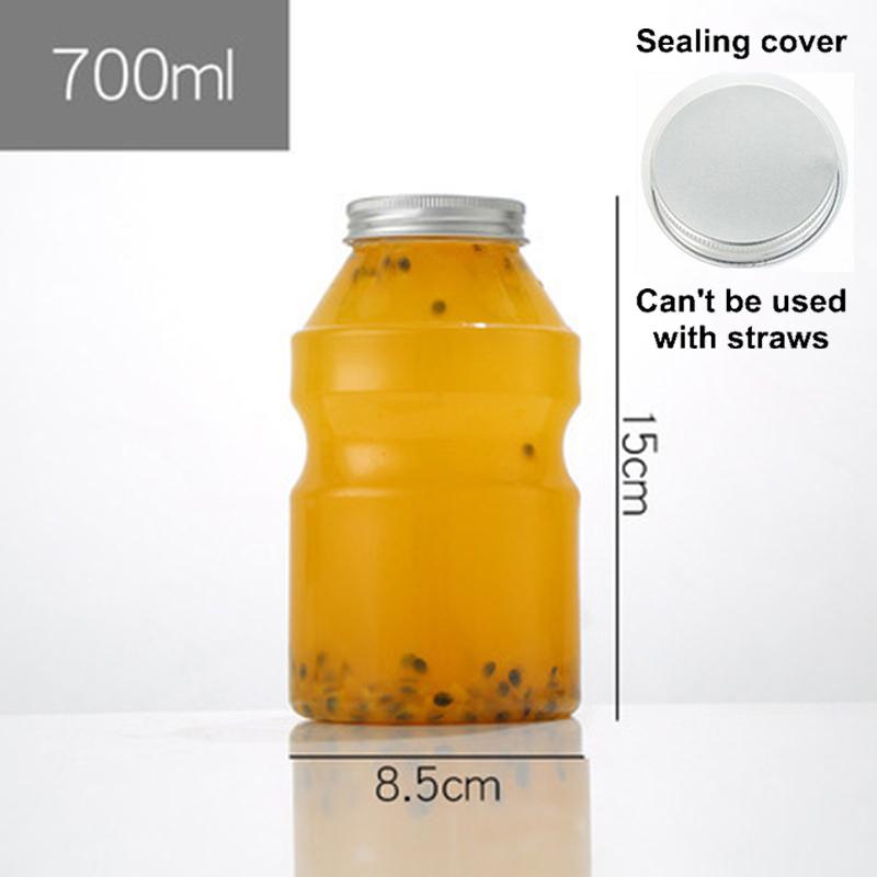 500ml Portable Fruit Juice Cold Brewed Tea Bottle Transparent Plastic Beverage Bottle Disposable Milk Tea Bottle
