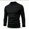Winter Men Thick Warm Knit Sweater Fleece Lined Half High Collar Pullover Casual Solid Color Sweater Thermal Knitted Pullovers