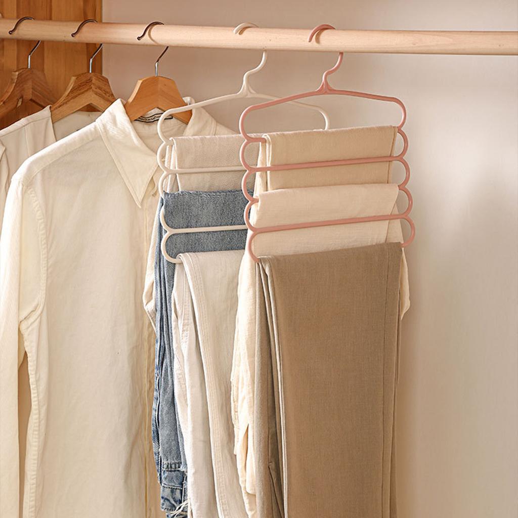Jean Hangers Pant Organizer Space-Saving Trouser Rack for Jacket Skirt Sweater Jeans