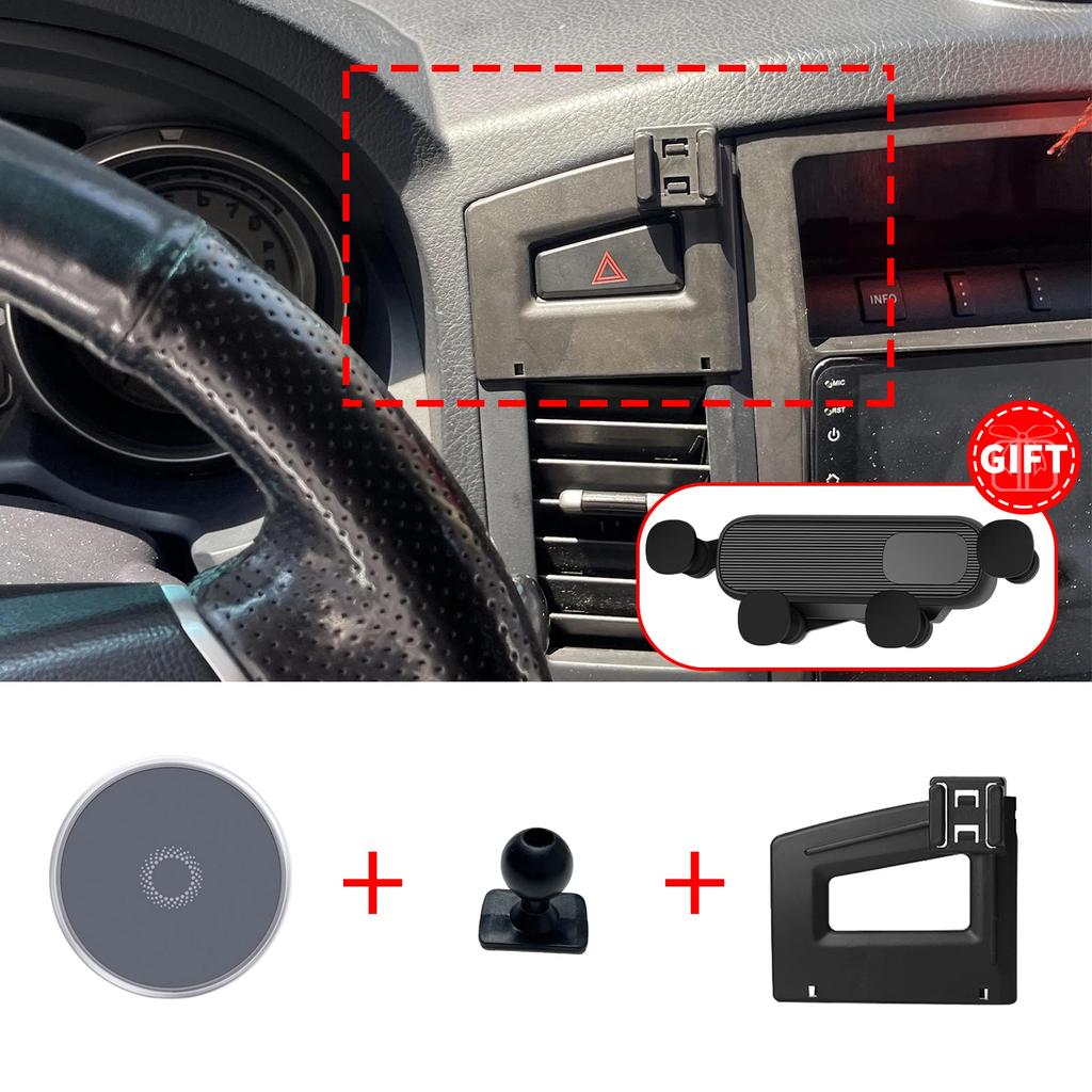 Support de téléphone personnalisé adapté pour Mitsubishi Pajero 2011 – 2022, Base d'écran de tableau de bord, sans perceuse pour voitur