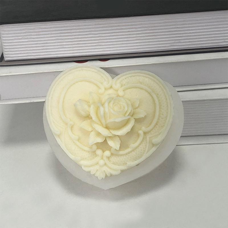 Silikonowa Forma Róża Serce Wosk Topiony Polimer Aromaterapia Tworzenie Ręcznie Robione Cupcake Galaretka Forma Akcesoria Dekoracyjne