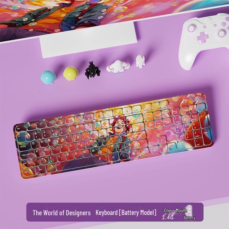 Silent Wired Mechanical-Feel Keyboard for Gaming and Office Use