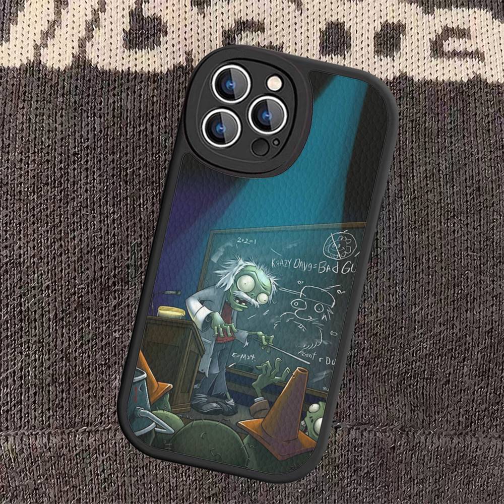 

Classic Game P-Plants Vs Z-Zombies Leather Phone Case For iphone 16 15 14 Plus 13 12 11 Pro Max Case iphone 11 pro