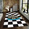 "Black White Checkered Carpet with Newcastle United Crest Design" Suitable for use as an anti-slip for living room bedroom sofas
