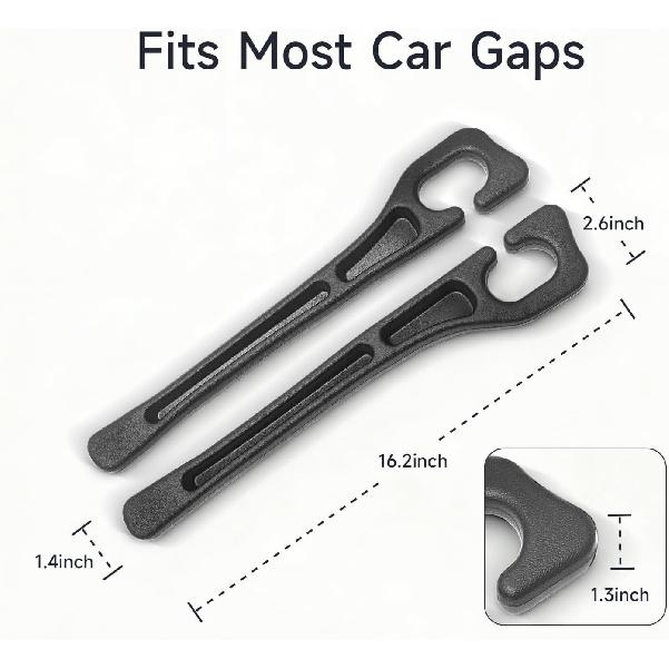 2-Pack Car Seat Gap Filler, No-Drop Seat Side Gap Seam Filler Organizer With Phone Holder, Universal Fit To Fill The Gap Between Seat And Console For