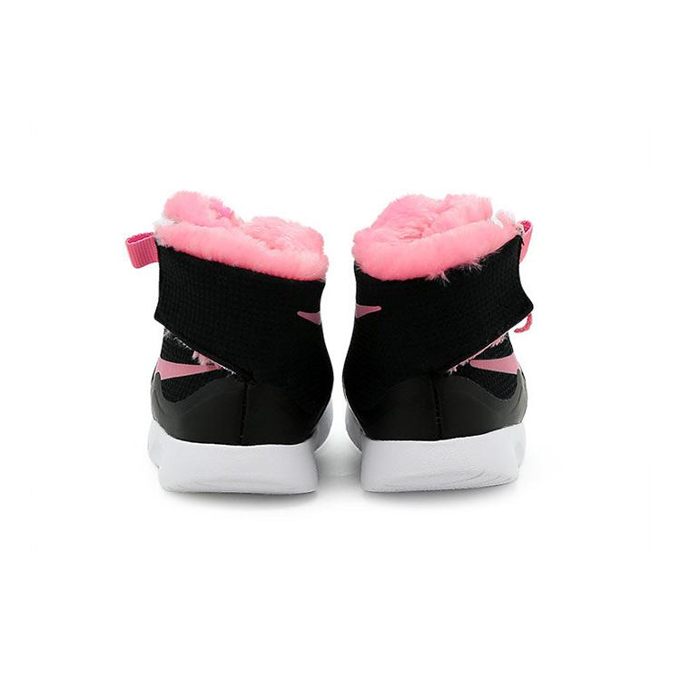 Nike Child High Slip Resistant Cushioning Abrasion Resistant Thermal High top Sports Casual Shoes Black Pink 922870-009