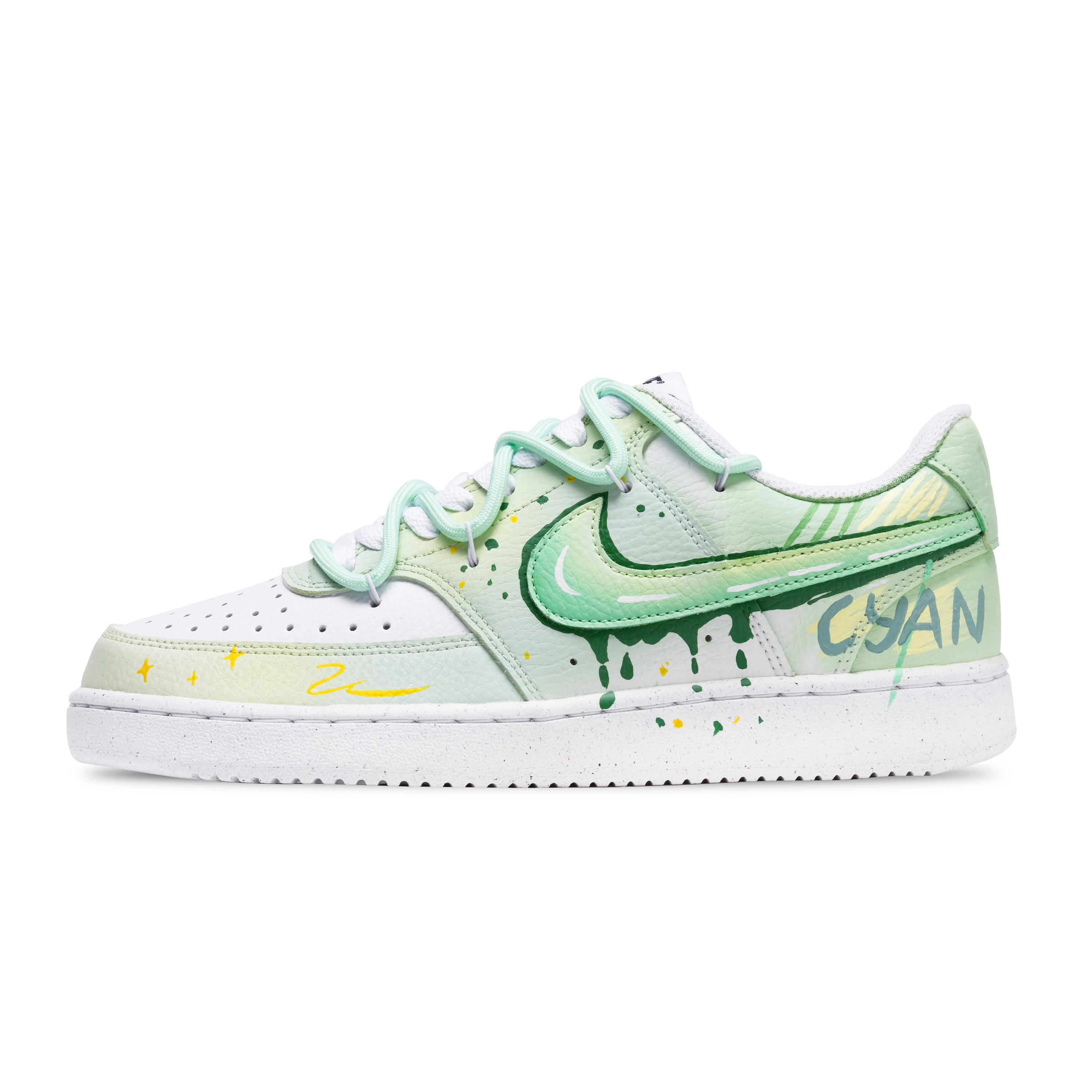 

Nike Court Vision 1 Low top Skateboard Shoes Unisex Green DH2987-101(Team580-Cyan) 39