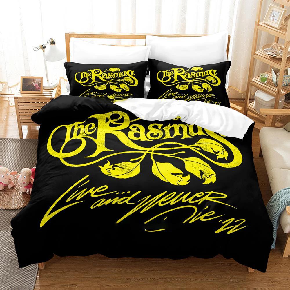 Popular The Rasmus Bedding Set Single Twin Full Queen King Size Duvetcover Adult Boys Bedroom Anime Bed Sheet Set
