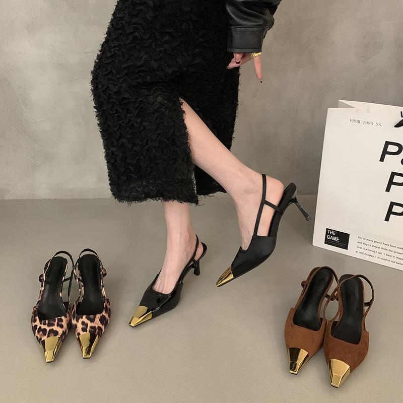 Fashion Bailamos 2025 Brand Women Sandal Fashion Mix Color Ladies Elegant Slingback Shoes Thin High Heel Outdoor Dress Pumps Shoes