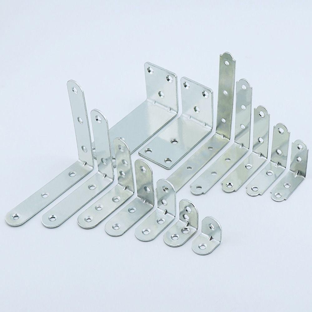 2/4/6/8/10Pcs 90 Degree Angle Bracket Iron Shelf Support Bracket  Cabinet Screens Wall