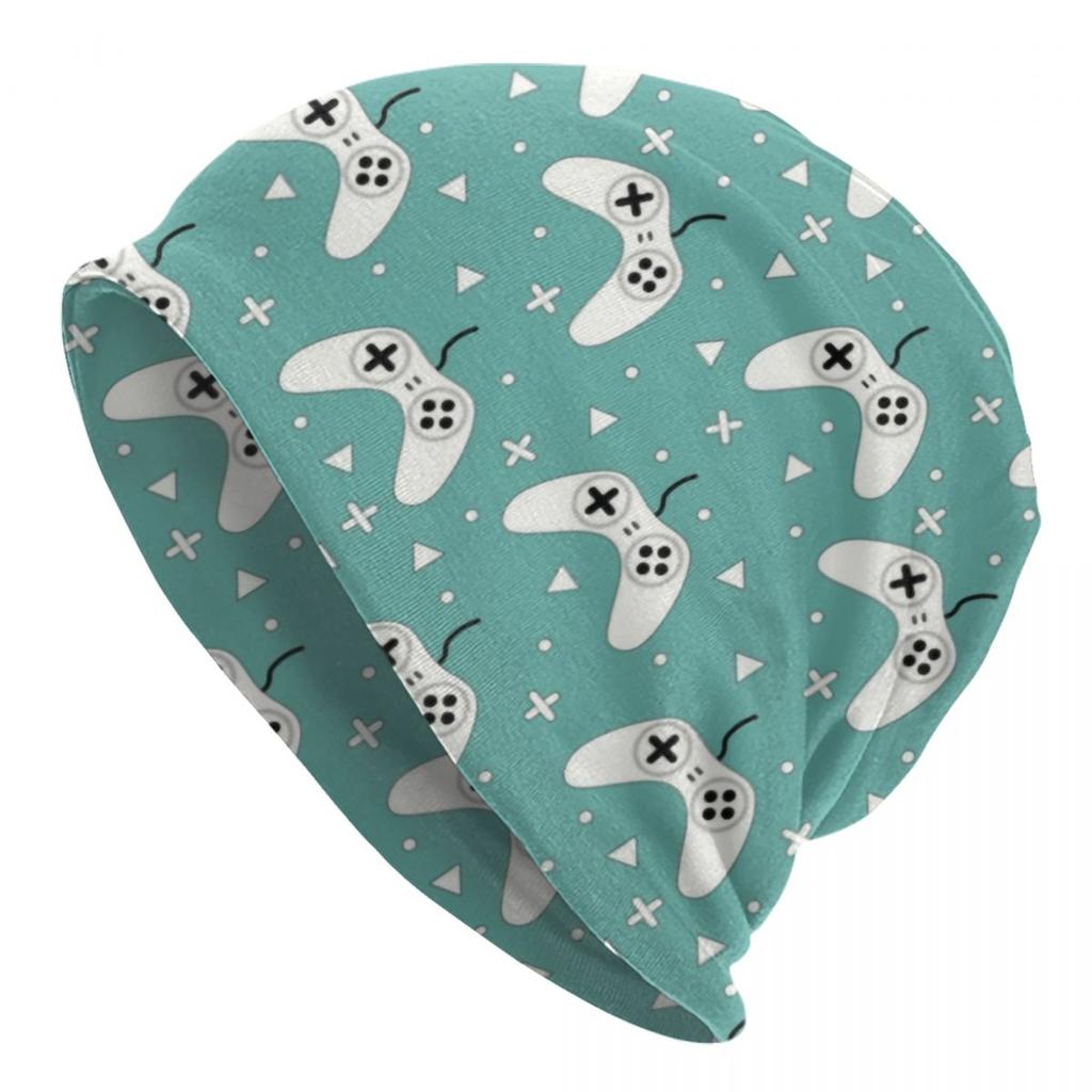 Videospiel-Controller Herzschlag Skullies Beanies Caps für Unisex Frauen Unisex Winter warme Strickmütze Erwachsene Gamer Gaming Bonnet Hüte