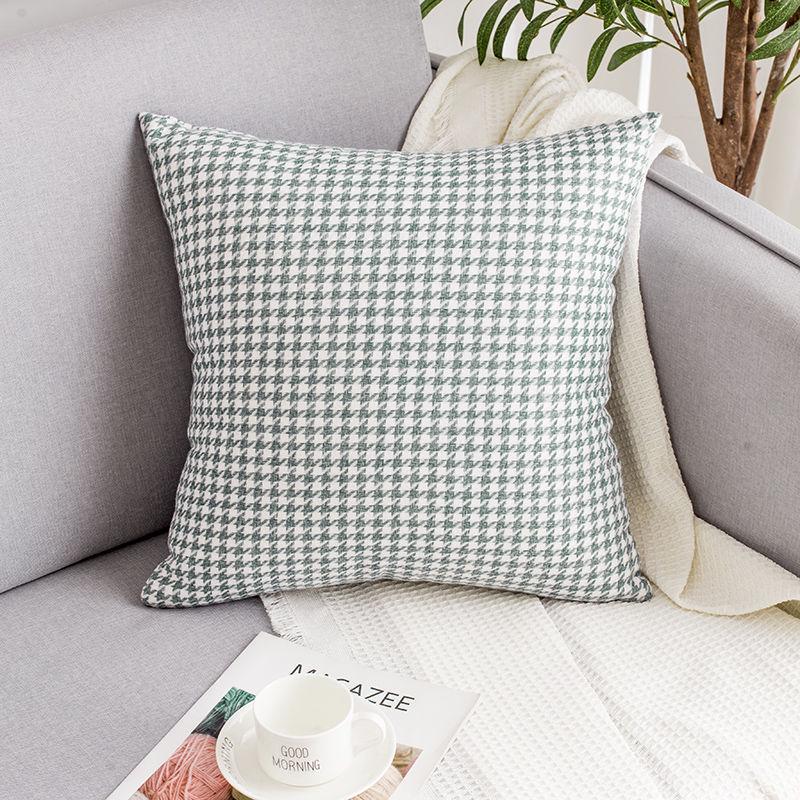 Nordisk Lett Luksus Houndstooth Putetrekk for Seng, Kontor, Bil eller Sofa