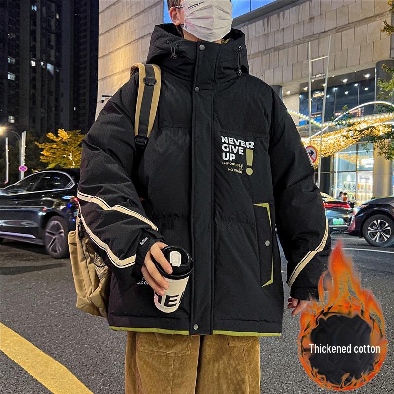 Winter Youth Boys' Thick Cotton Jacket - Junior High Style for Big Kids