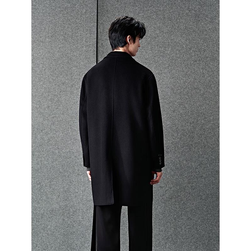 GXG Men's Black Commuter Long Overcoat