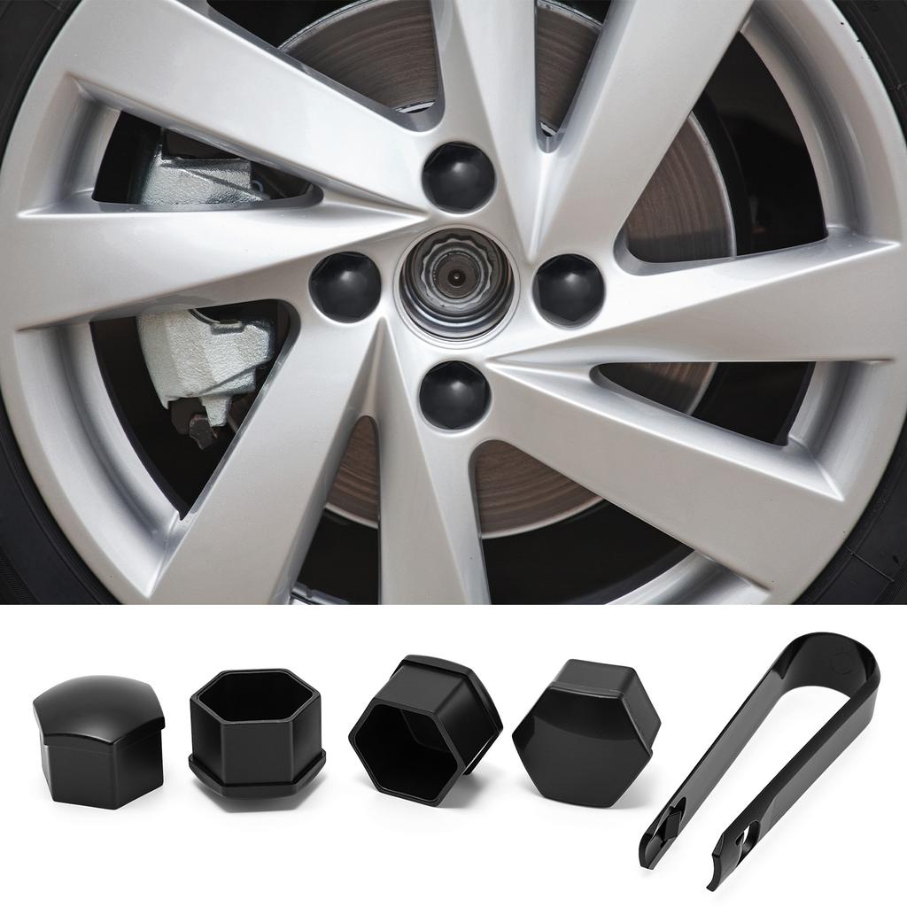 17mm/19mm/21mm Car Wheel Nut Caps 20Pcs Auto Hub Screw Cover BLACK BLUE RED Plastic Anti Dust Tyre Nut Bolt Exterior Decoration