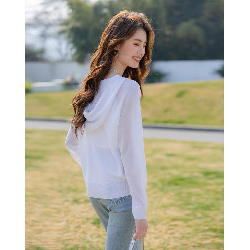 MOKANA Women's Hooded Long Sleeve Knit Sweater