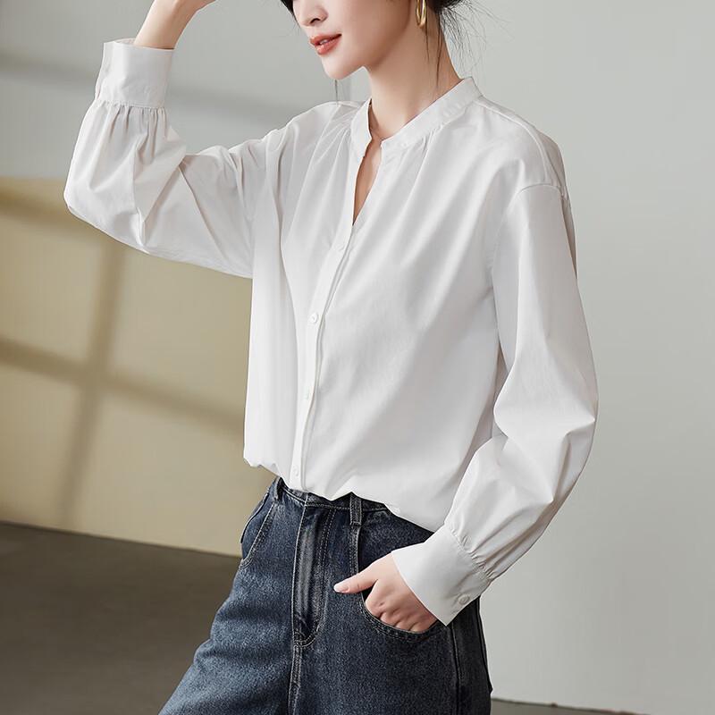 SOFSIL Women s V-Neck Long Sleeve Casual Shirt M