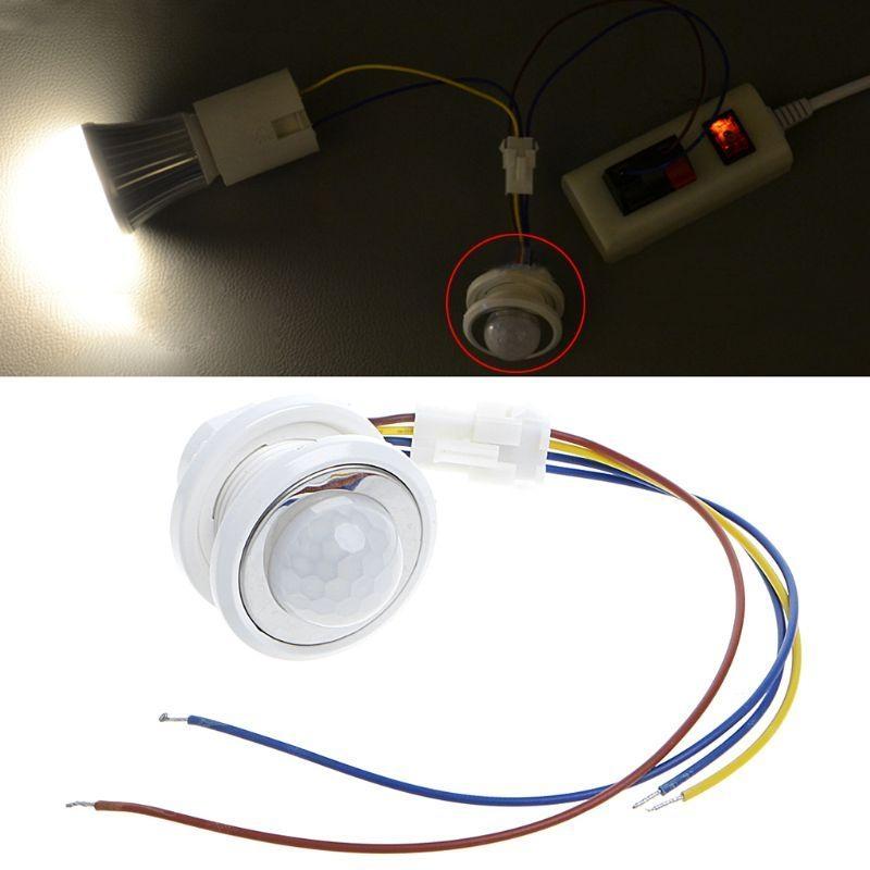 40mm LED PIR Detector Motion Switch with for Time Delay Adjustab