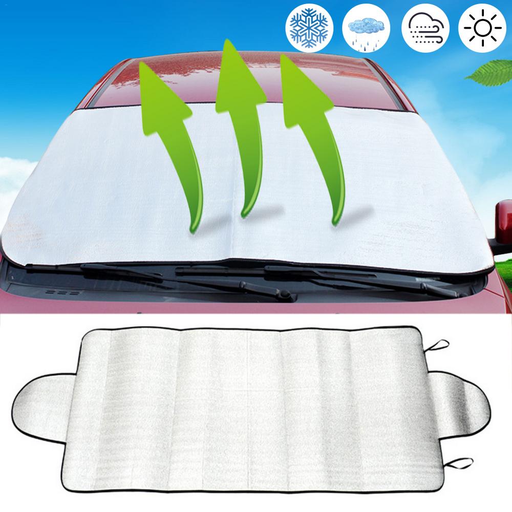 

Чехлы Переднее ветровое стекло | Защитное покрытие для ветрового стекла, защищающее от снега, мороза и жары | Пыль двойного назначения с двумя сложенными ушками белый