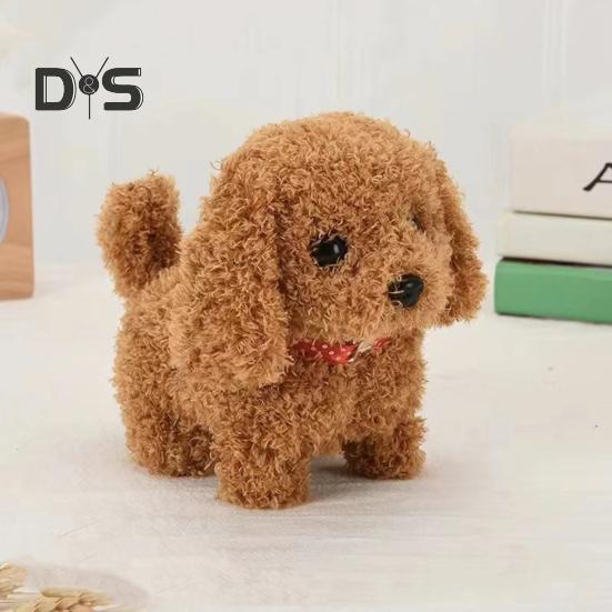 Electric Plush Dog Toy Baby Tummy Time Interactive Barking Tail Wagging Walking Puppy Toy Early Education Crawling Animal Toy Toddlers Boys Girls