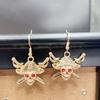 Whimsical Bat Pumpkin Cartoon Dangle Earrings Lightweight Alloy Design For Halloween Party Costume Accessories