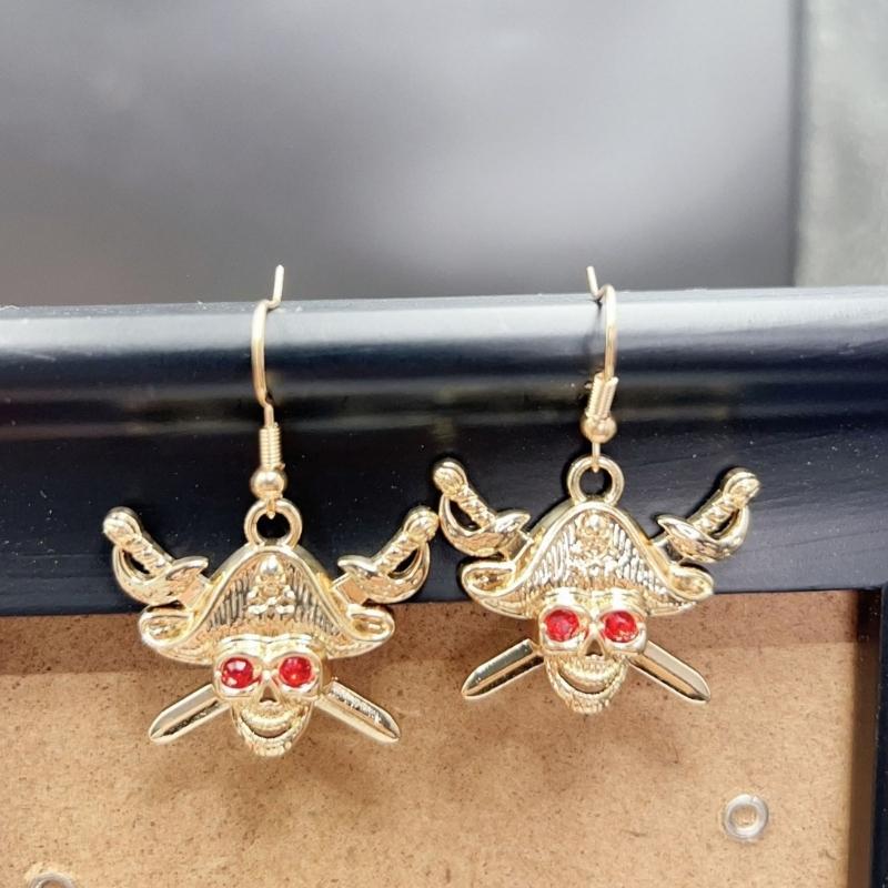 Whimsical Bat Pumpkin Cartoon Dangle Earrings Lightweight Alloy Design For Halloween Party Costume Accessories