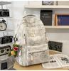 Schoolbag trendy school bag male high school student female graffiti junior high school student backpack college student large capacity lightweight 
