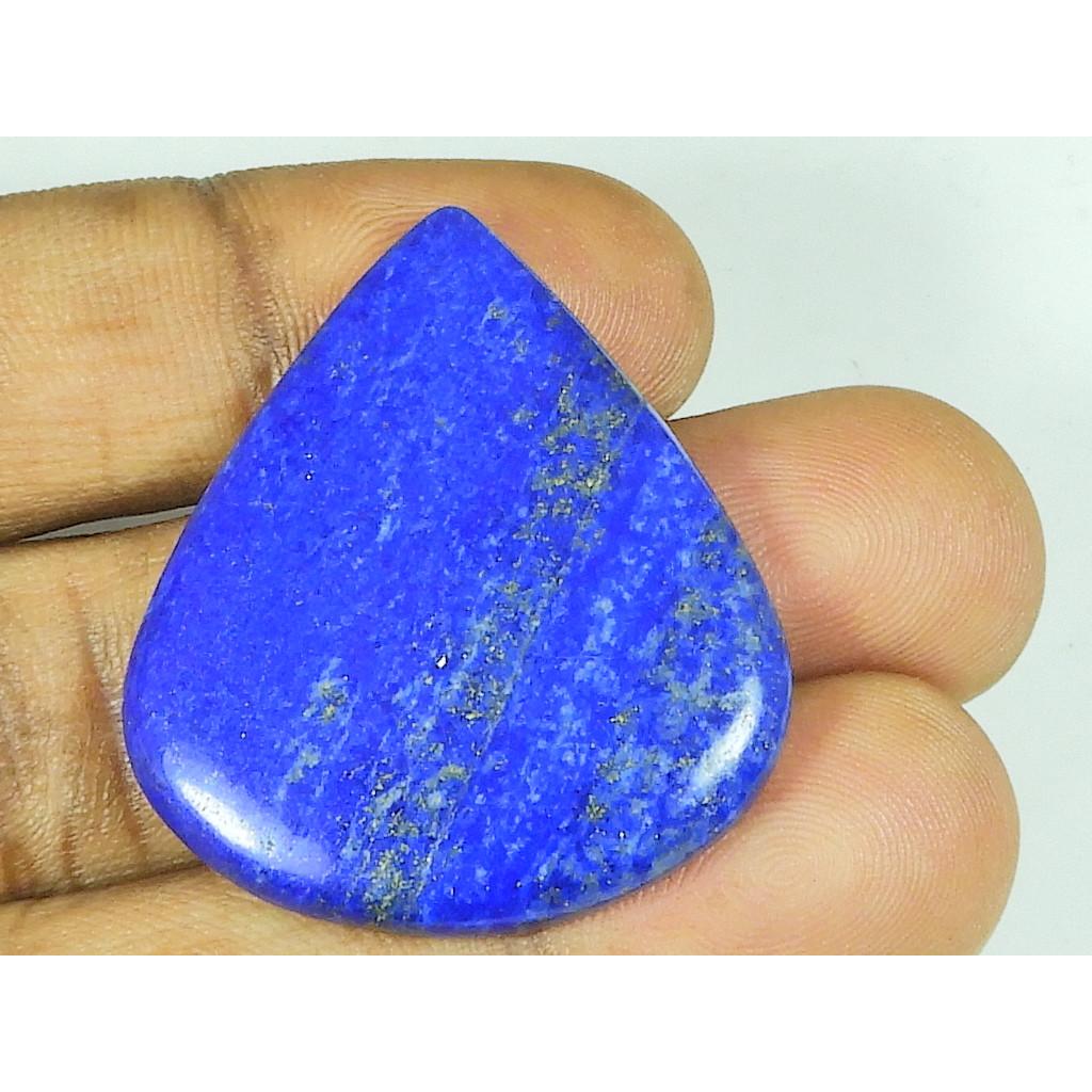 33X27X06 MM Natural Lapis Lazuli Pear Shape Cabochon Loose Gemstone 57Cts. SY-533