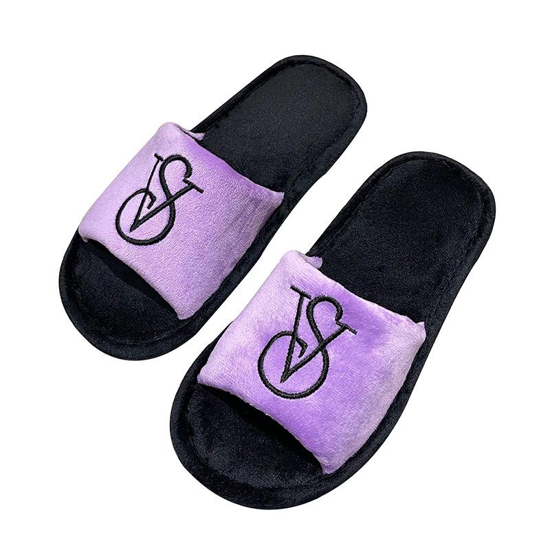 Jujia Autumn/Winter Warm Cotton Open-Toe Slippers for Men and Women