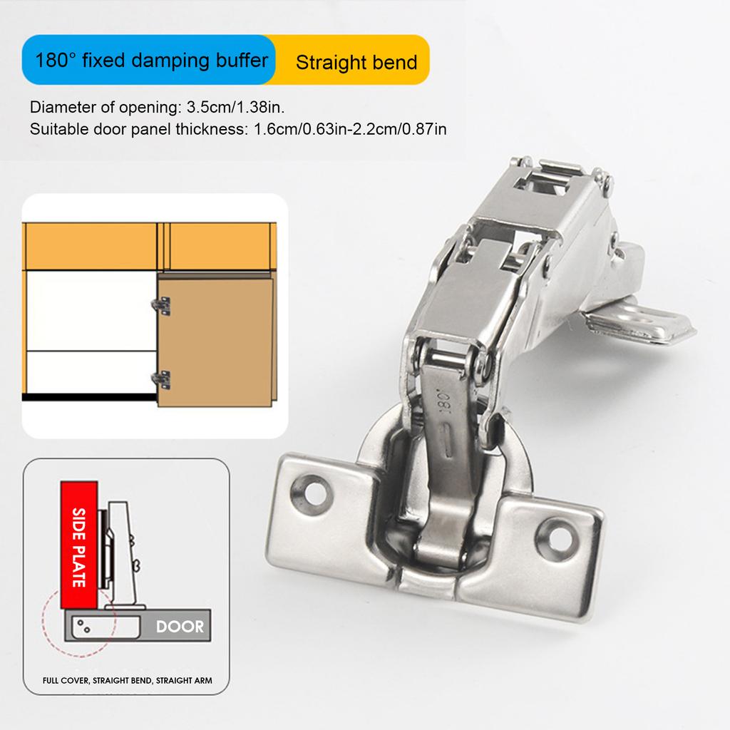 165/180° Buffer Hinge Silent Hydraulic Hinge For Cabinets Wardrobes Furniture Cabinet Door Movable Hinge Hardware Accessory