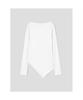 Anggae Asymmetrical Drape T-Shirt White