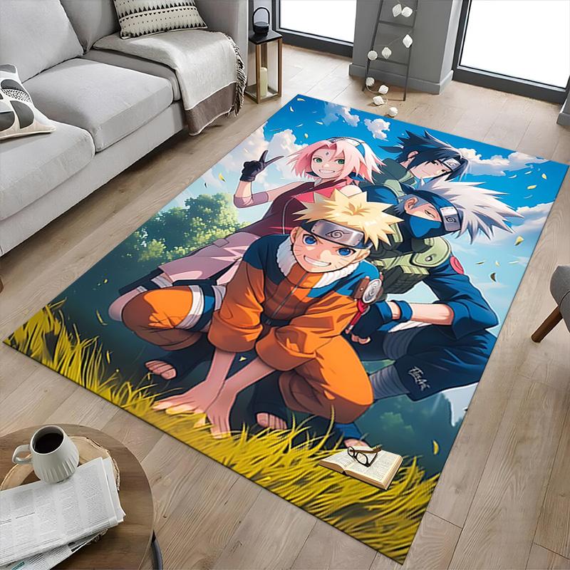 Naruto Team Adventure Carpet For Playroom Bedroom Living Room Sofa Home Decorkids Game Area Rug Nonslip Floor Mat