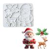 Reindeer Santa Claus Holly Leaf Christmas Silicone Sugarcraft Mold Cupcake Baking Mould Fondant Cake Decorating Tools