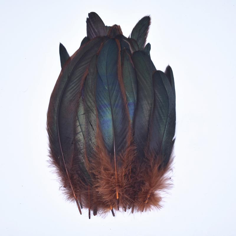 

50Pcs/Lot Colored Rooster Feathers for Crafts Black Chicken Decoration Needlework Pheasant Feather Dream Catcher Plumes Decor